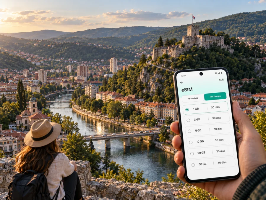 eSIM para Uzice: internet móvil en Serbia