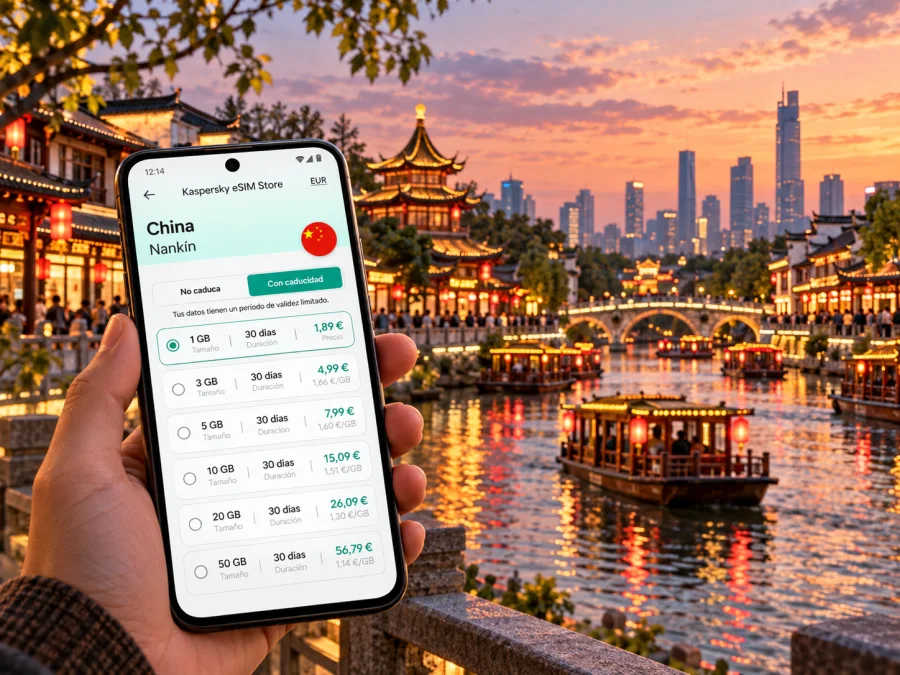 eSIM para Nankín: internet móvil en China