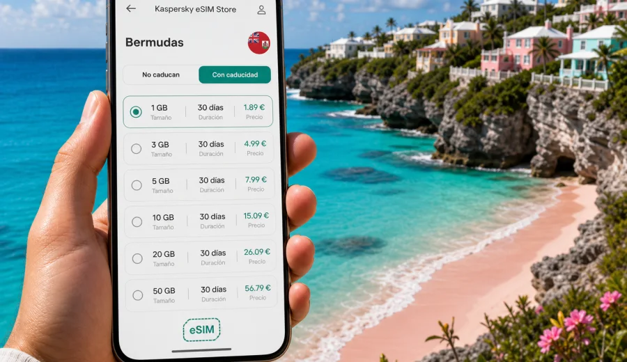 eSIM para Bermudas: internet móvil de viaje