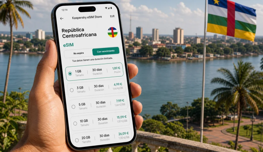 eSIM para República Centroafricana