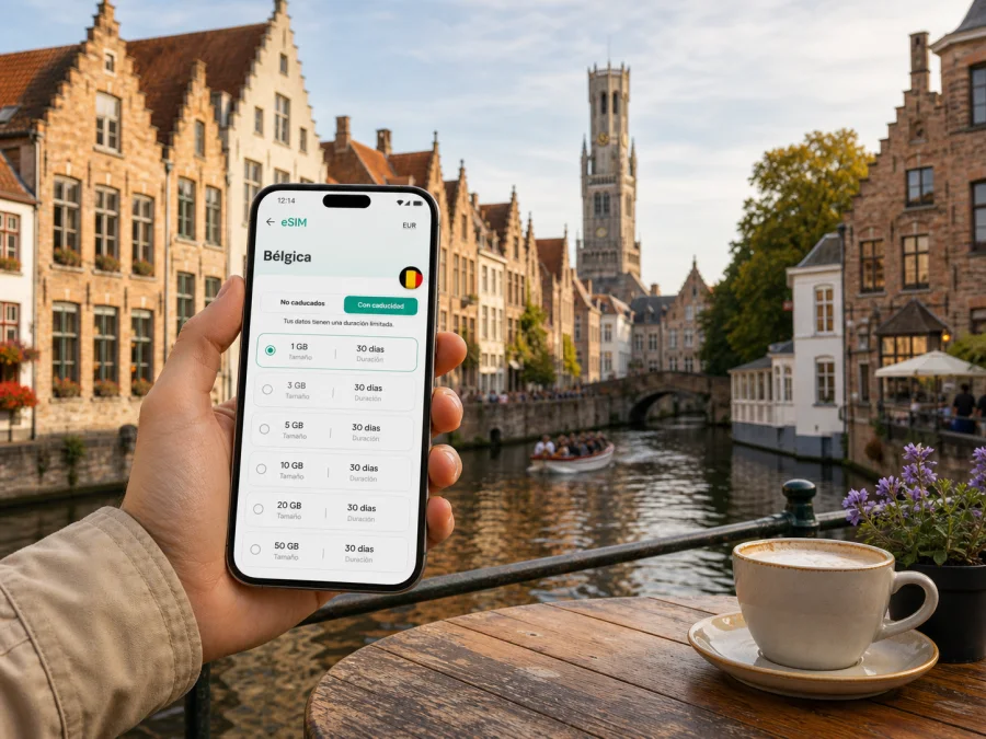 eSIM en Brujas: internet y conexión móvil