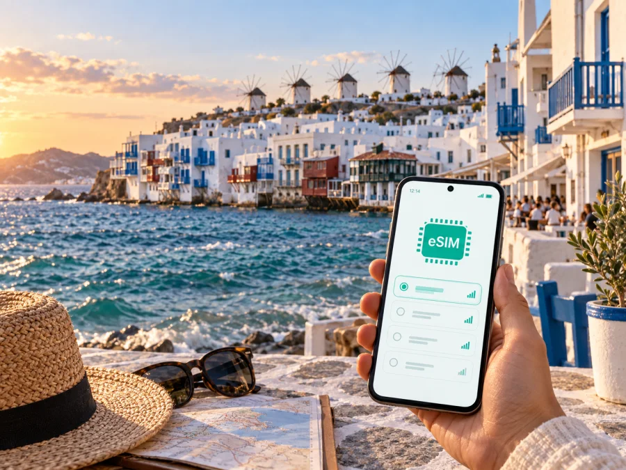 eSIM para Ciudad de Mykonos: internet móvil
