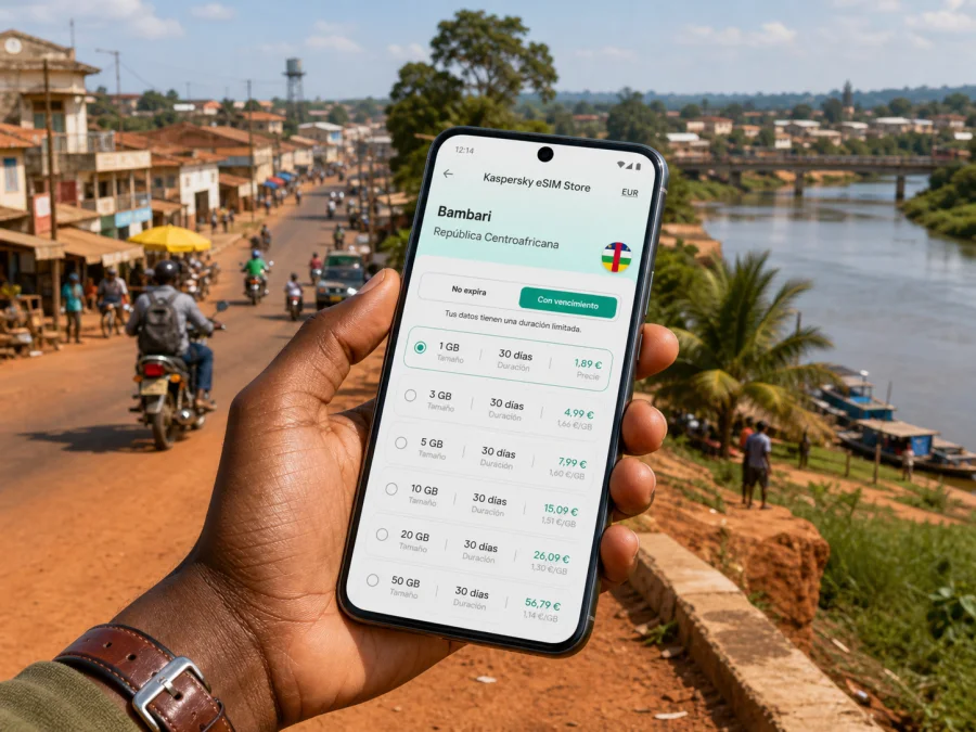 eSIM en Bambari: conexión móvil e internet