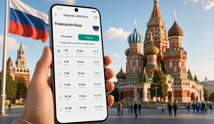 eSIM Federación Rusa: internet móvil de viaje