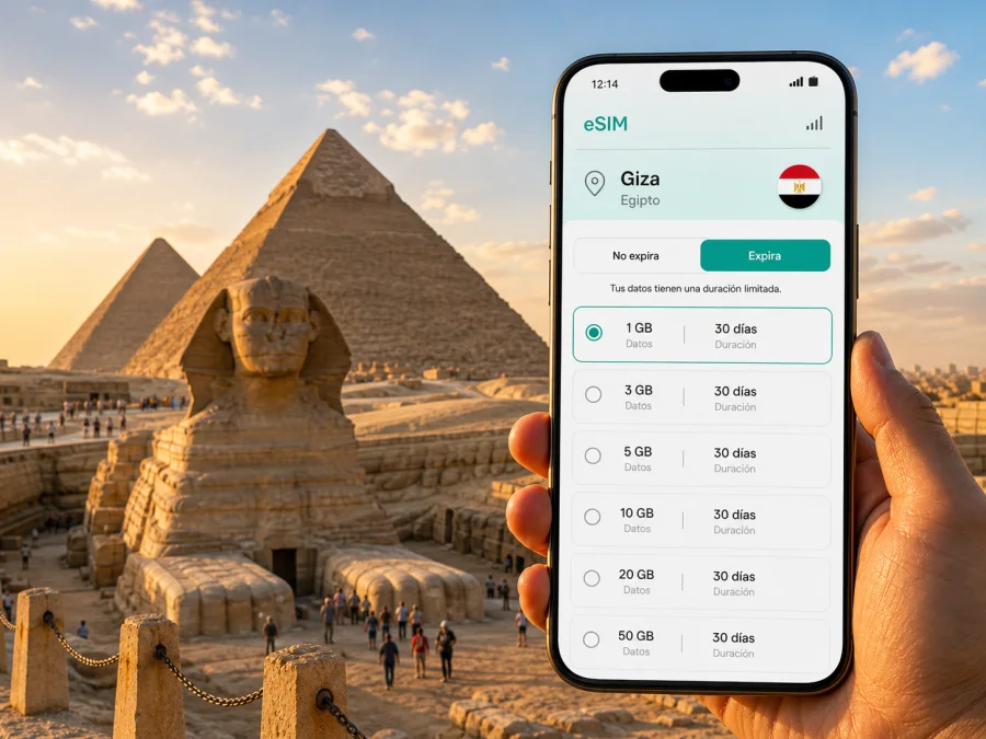 eSIM en Giza: internet móvil para viajar