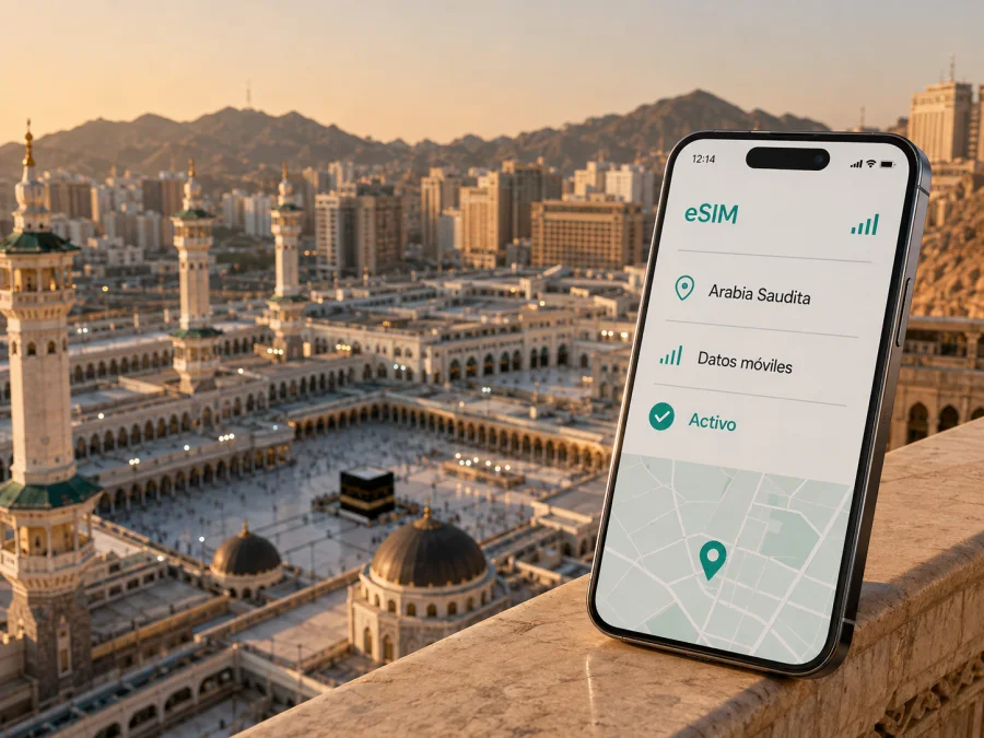 eSIM en La Meca: internet móvil para su viaje