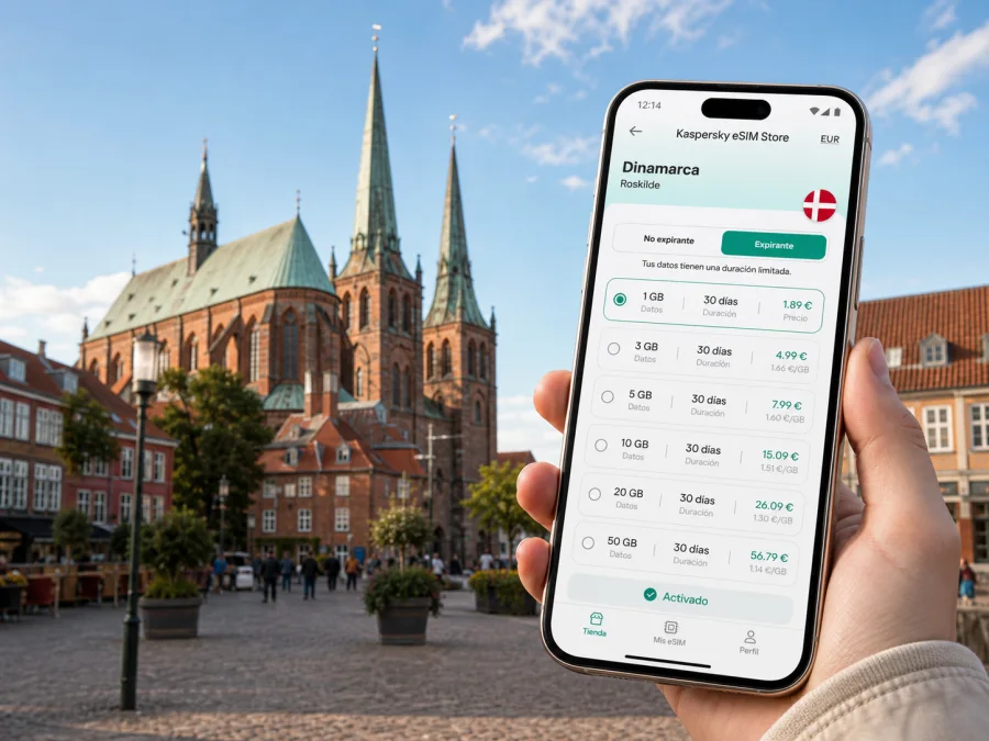 eSIM en Roskilde: conexión móvil e internet