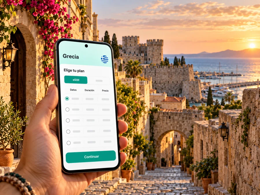 eSIM en Rodas: internet móvil para tu viaje