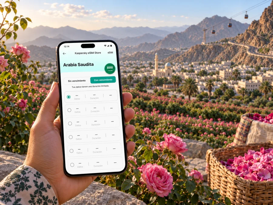 eSIM en Taif: internet móvil en Arabia Saudita