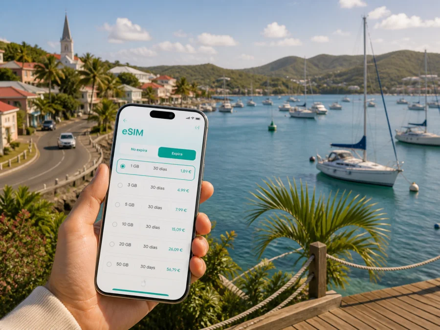 eSIM para Le Marin: internet móvil en Martinica