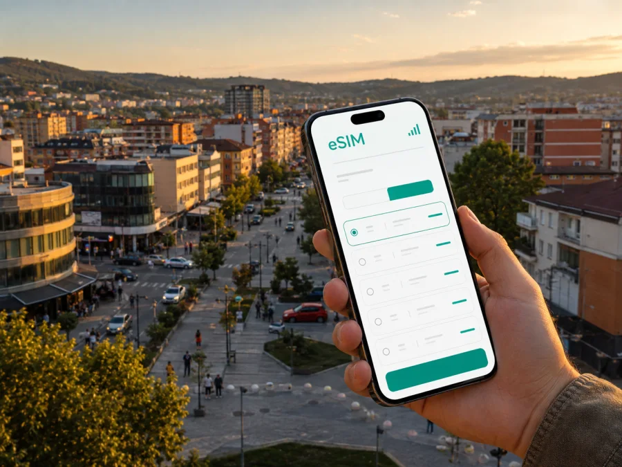 eSIM para Gjilan: internet móvil en Kosovo