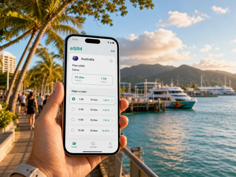 eSIM en Cairns: conexión móvil e internet