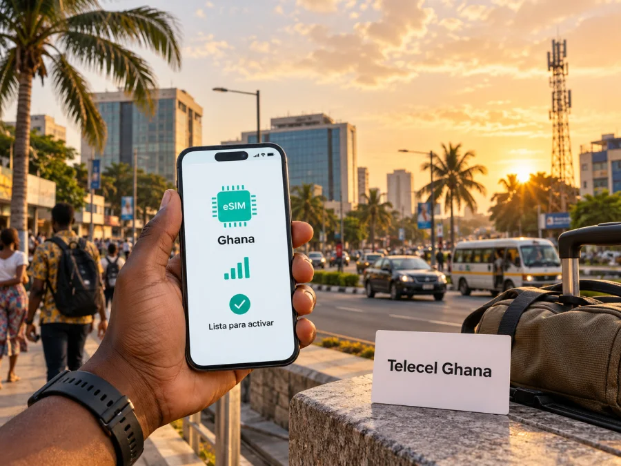 Telecel Ghana eSIM en Ghana: qué comprobar