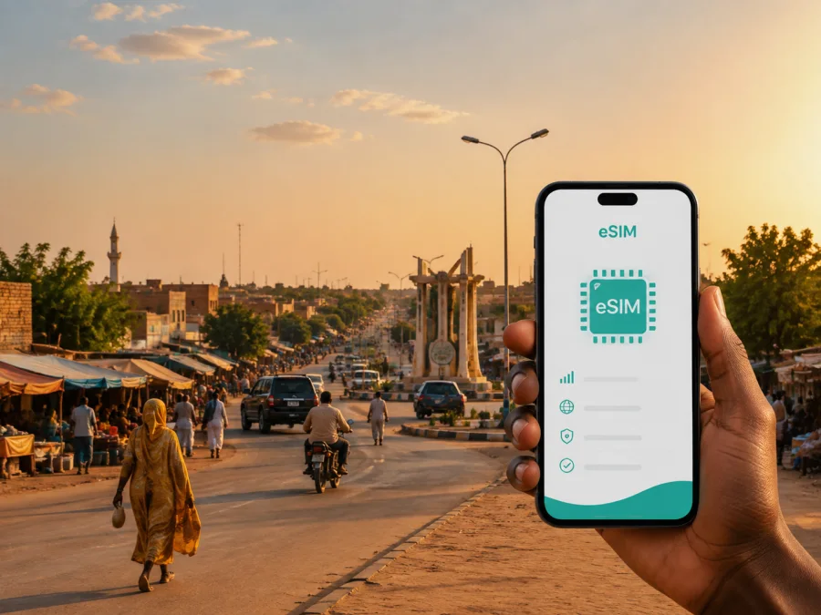 eSIM para Diffa: internet móvil en Níger