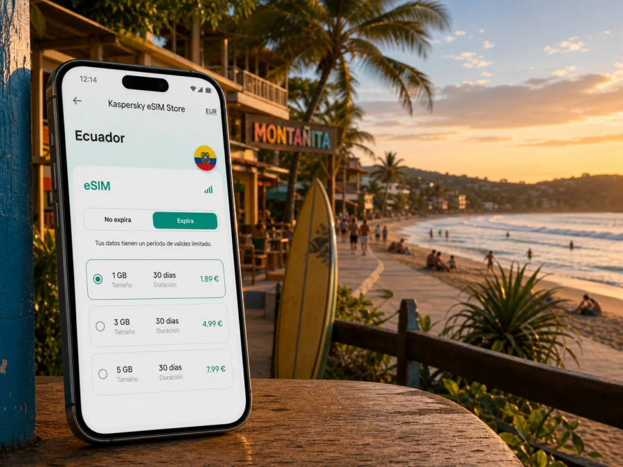 eSIM en Montañita: internet móvil de viaje