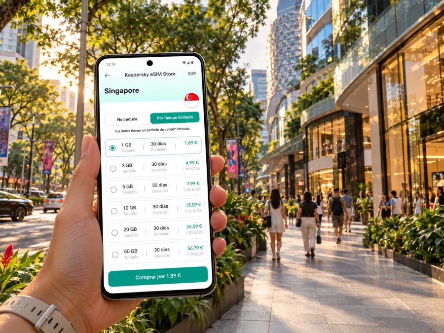 eSIM para Orchard Road: internet en Singapur