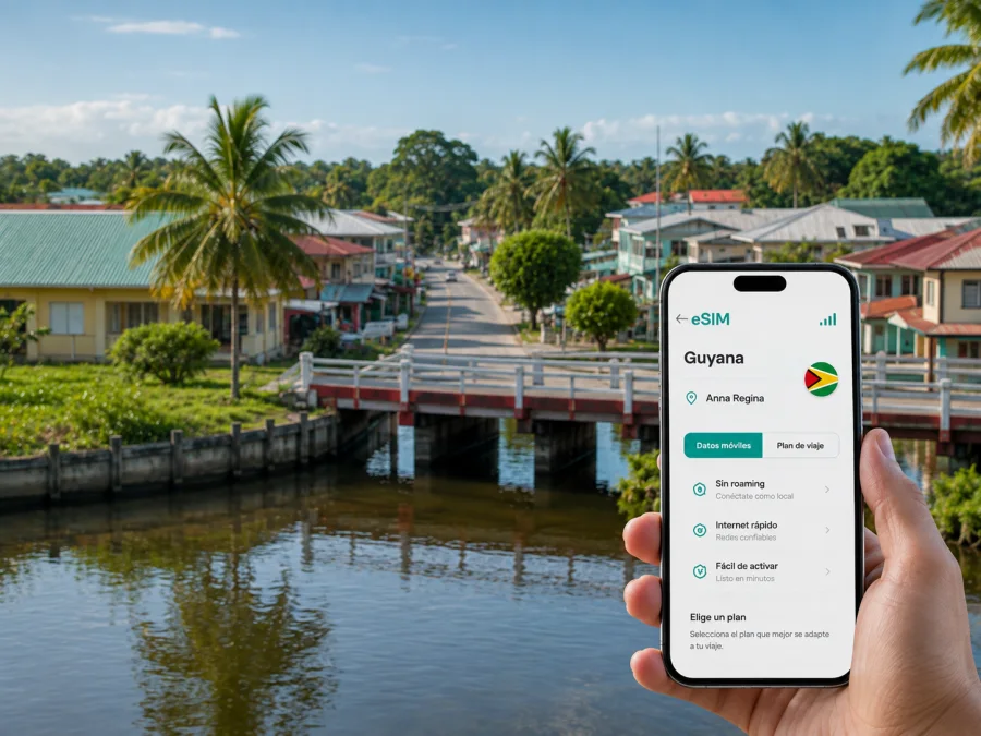 eSIM en Anna Regina, Guyana: internet móvil de viaje