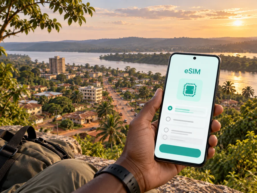 eSIM para Franceville: internet móvil en Gabón