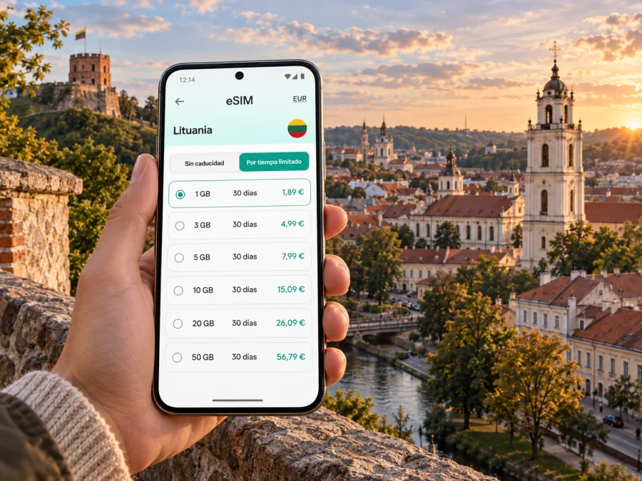 eSIM en Vilna: internet móvil para tu viaje