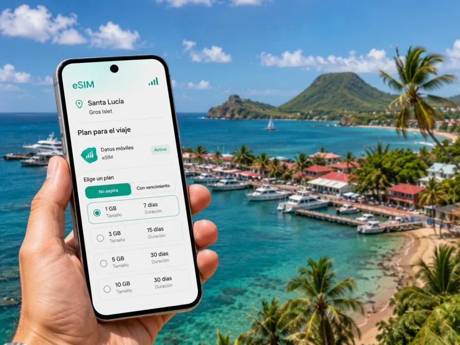 eSIM en Gros Islet, Santa Lucía | Kaspersky