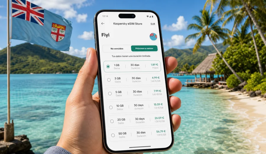 eSIM para Fiyi: conexión móvil e internet