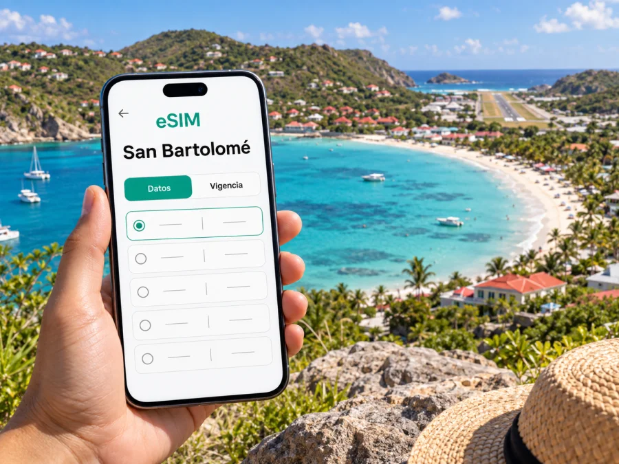 eSIM en Saint Jean: internet móvil en San Bartolomé
