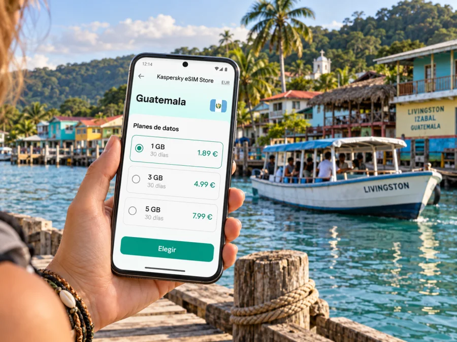 eSIM para Livingston: internet móvil en Guatemala