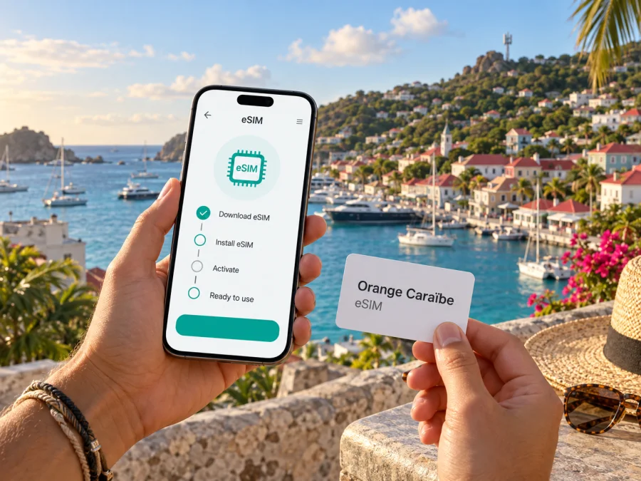 Orange Caraïbe eSIM en San Bartolomé: guía