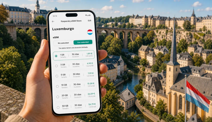 eSIM Luxemburgo: internet móvil para viajar