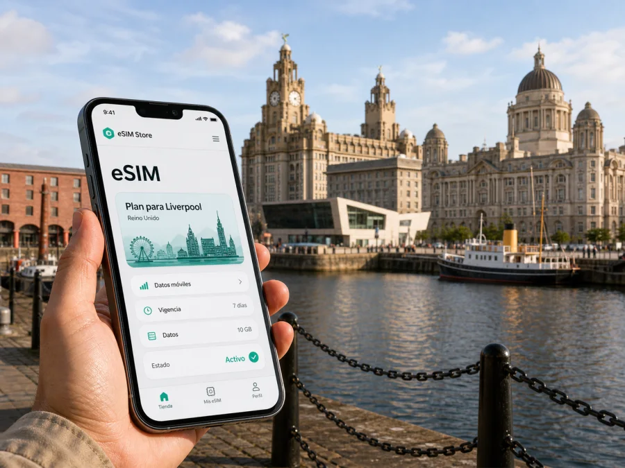 eSIM en Liverpool: internet móvil para viajar