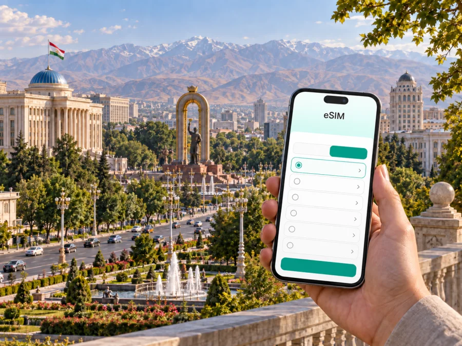 eSIM para Dushanbe: internet móvil en Tayikistán