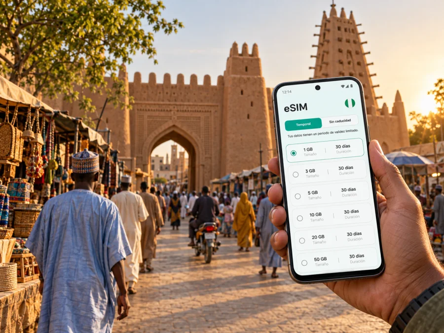 eSIM para Kano: internet móvil en Nigeria