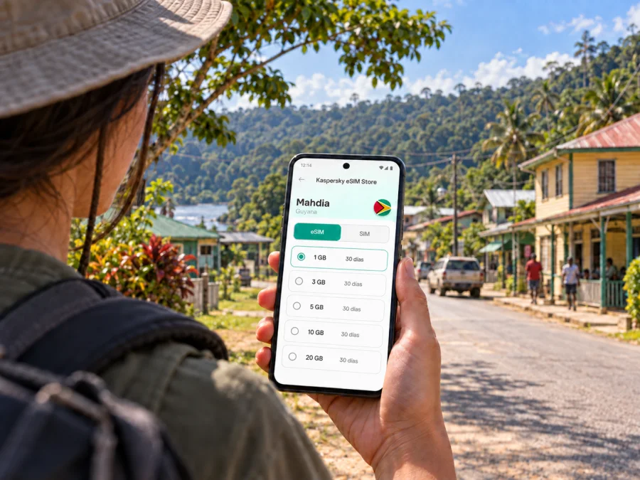 eSIM para Mahdia: conexión e internet en Guyana