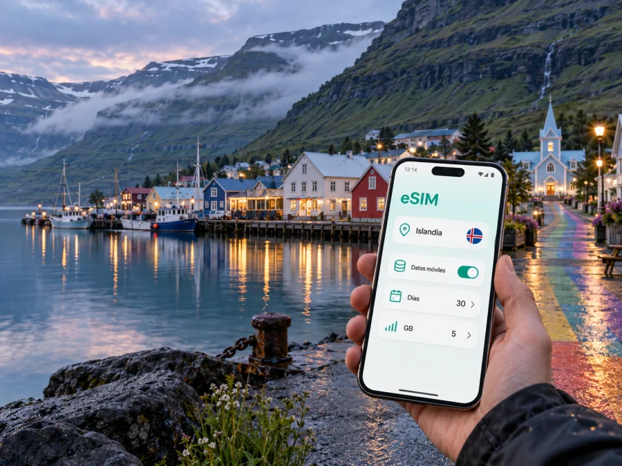 eSIM para Seydisfjordur: internet en Islandia
