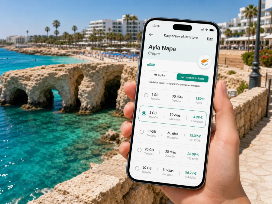 Ayia Napa eSIM: internet móvil en Chipre