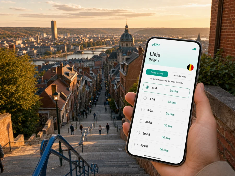 eSIM en Lieja: conexión móvil e internet