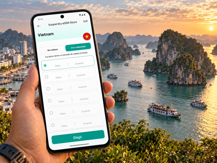eSIM en Ha Long: internet móvil en Vietnam