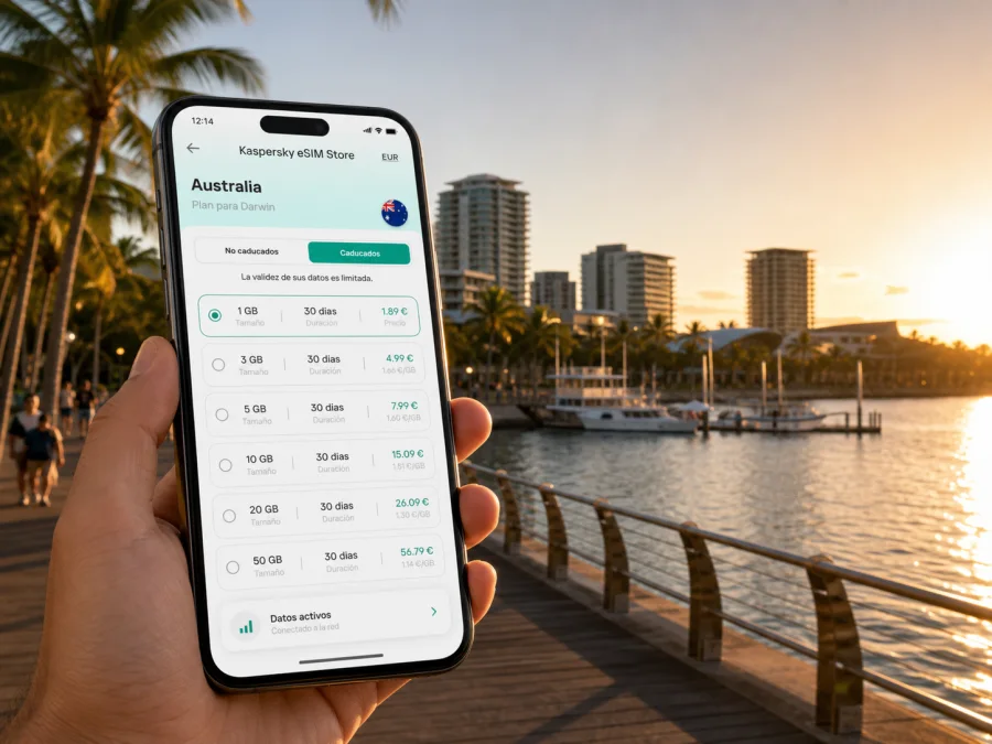 eSIM en Darwin: internet móvil para viajar