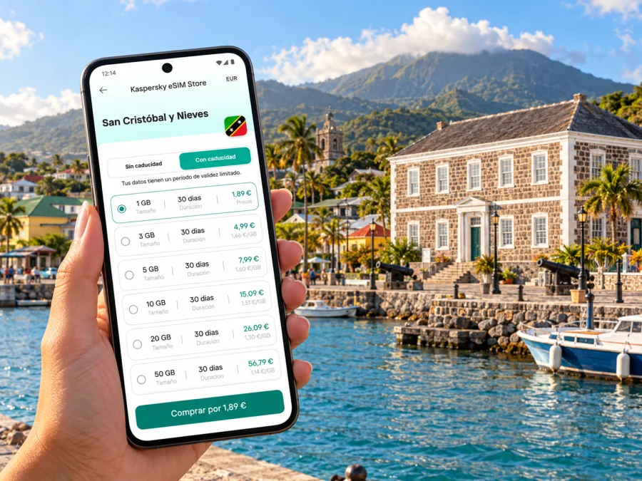 eSIM en Charlestown: internet móvil en Nevis