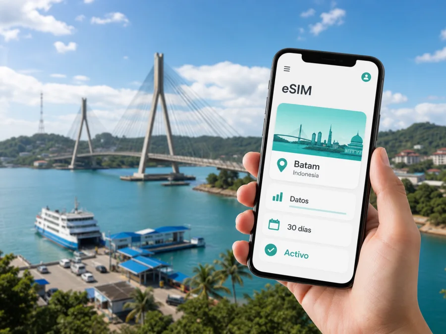 eSIM para Batam: internet móvil en Indonesia