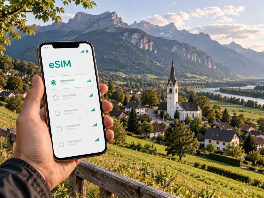 eSIM en Gamprin: internet móvil en Liechtenstein