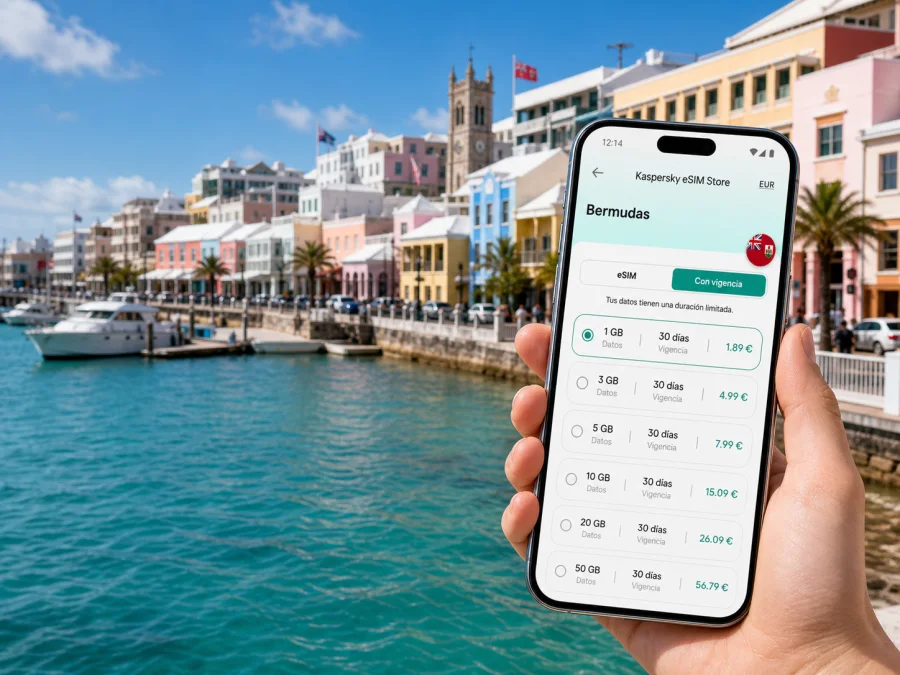 eSIM en Hamilton: internet móvil en Bermudas