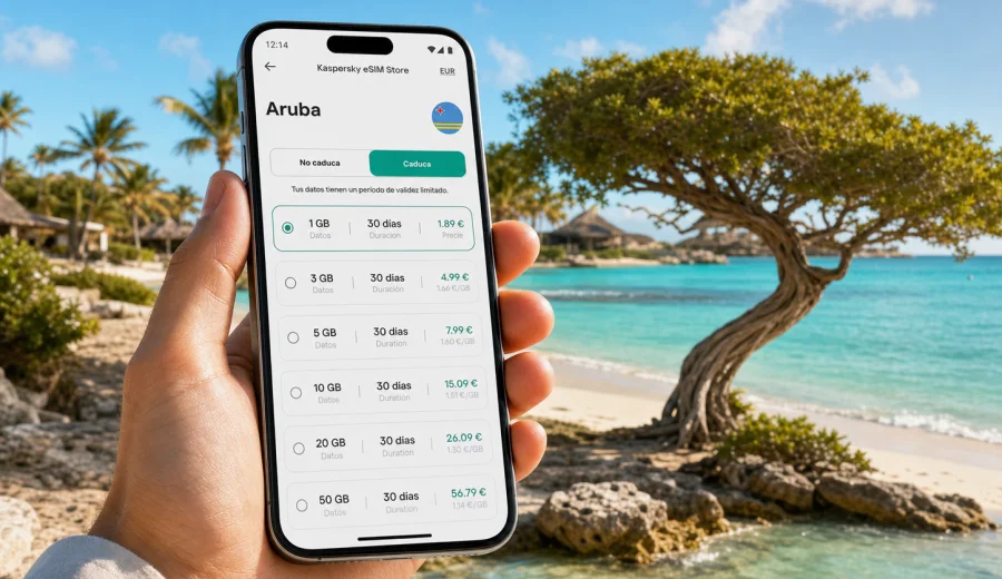 eSIM para Aruba: internet móvil en su viaje
