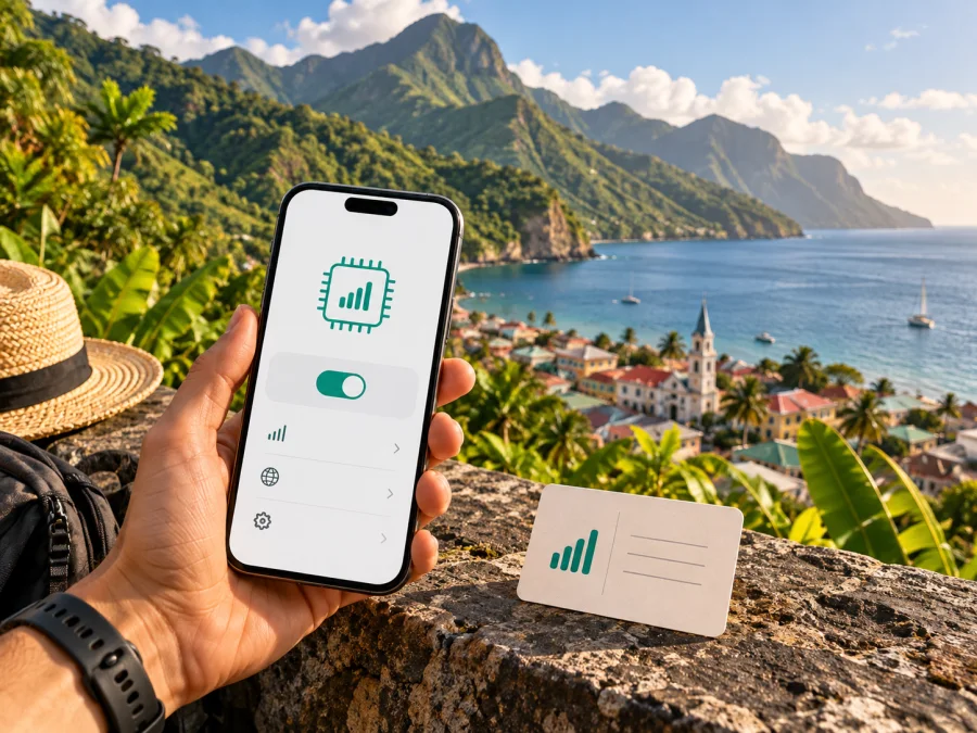 FLOW eSIM en Dominica: disponibilidad y requisitos