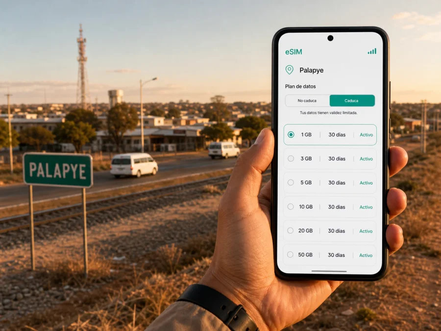 eSIM en Palapye: internet móvil para viajar