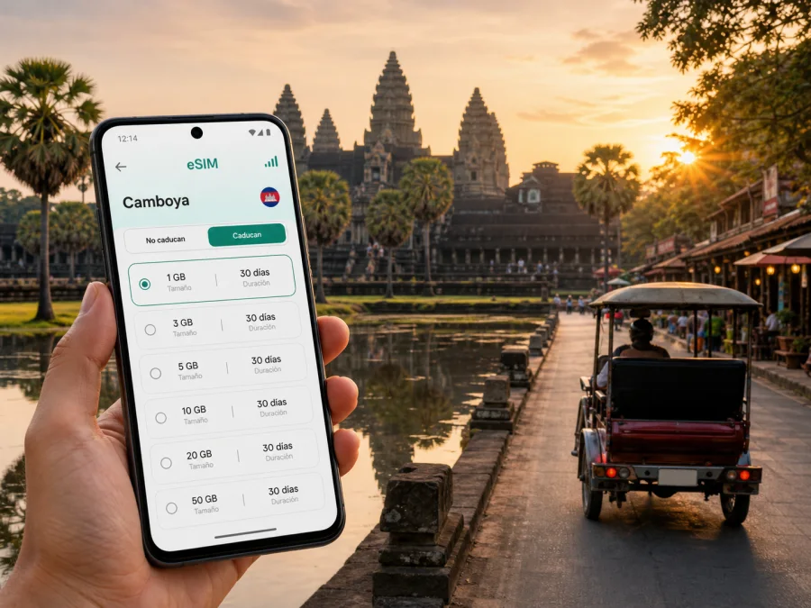 eSIM en Siem Reap: internet móvil para viajar