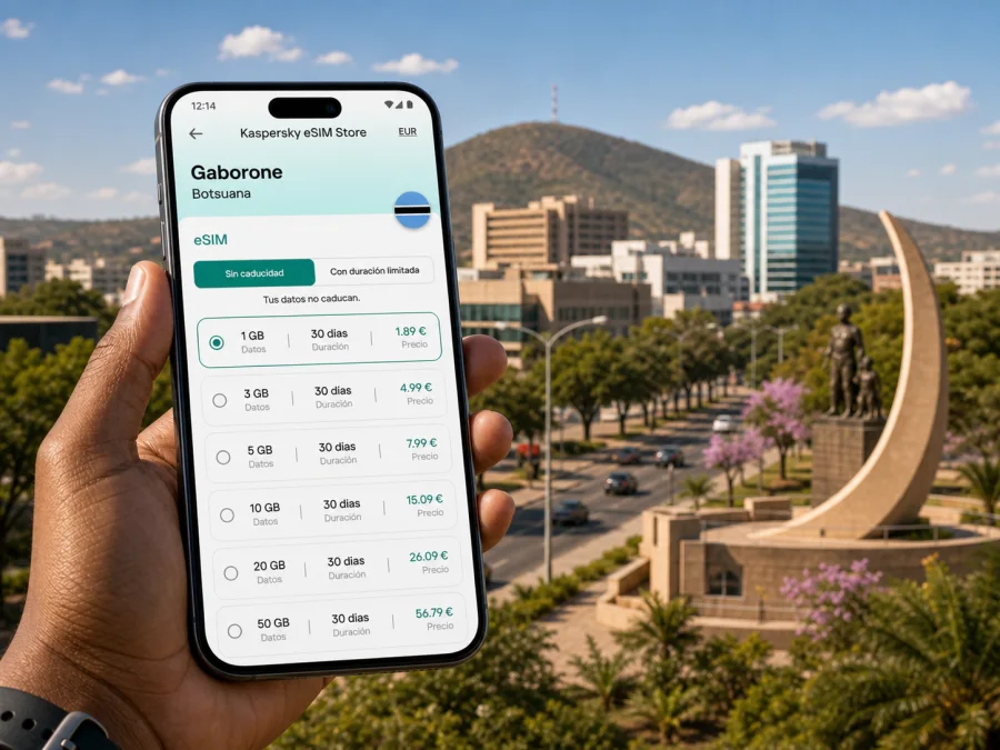 eSIM en Gaborone: internet móvil para viajar