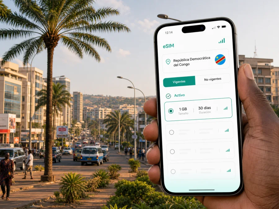 eSIM en Lubumbashi: internet móvil para viajar