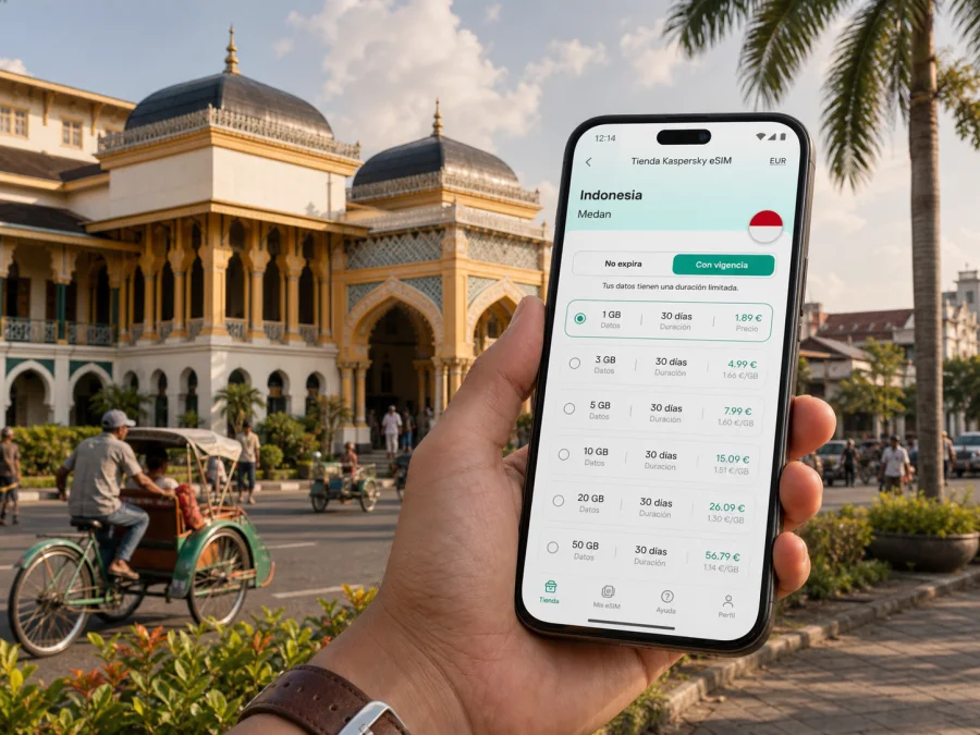 eSIM en Medan: internet móvil para viajar