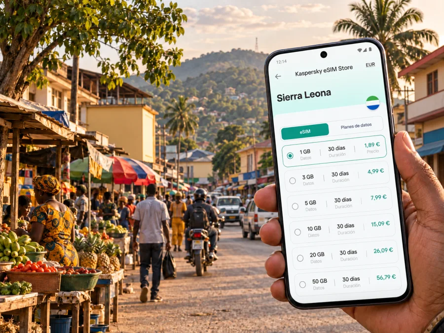 eSIM para Kenema: internet en Sierra Leona
